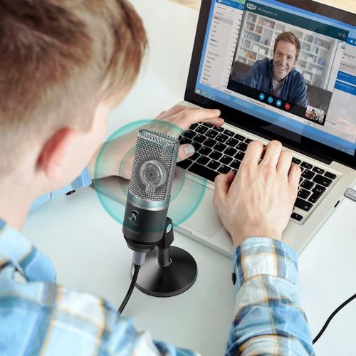  [아마존베스트]FIFINE K670 USB Microphone for Computer (Mac and Windows), Condenser Microphone Optimised for Recording and Streaming, Voice Over, Podcast for YouTube, Skype