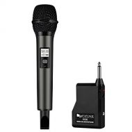 FIFINE Fifine Wireless Microphone System with Portable Receiver 1/4 Output, Selectable UHF Channels. Perfect for Church, Wedding, Karaoke (K035B)