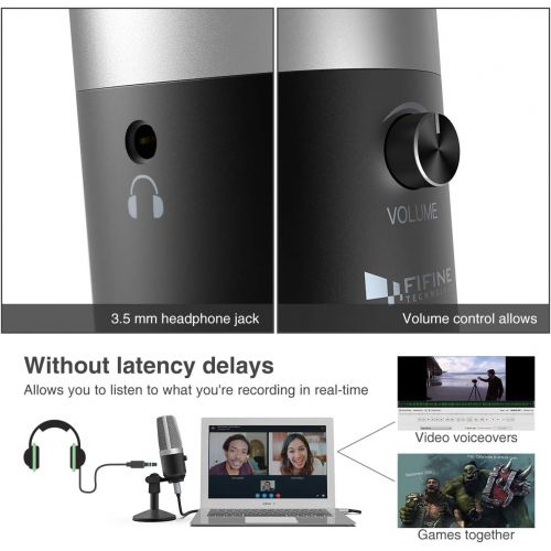  [아마존 핫딜] FIFINE TECHNOLOGY USB Microphone,Fifine PC Microphone for Mac and Windows Computers,Optimized for Recording,Streaming Twitch,Voice Overs,Podcasting for YouTube,Skype Chats-K670