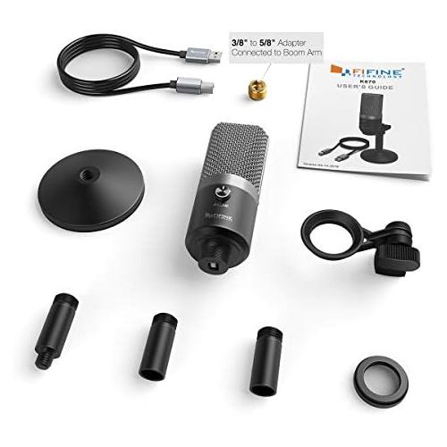  [아마존베스트]FIFINE TECHNOLOGY USB Microphone,Fifine PC Microphone for Mac and Windows Computers,Optimized for Recording,Streaming Twitch,Voice Overs,Podcasting for YouTube,Skype Chats-K670