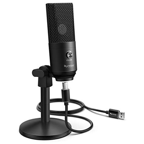  [아마존베스트]FIFINE TECHNOLOGY Fifine Podcast Microphone USB with Headphone Monitoring 3.5mm Jack and Pluggable USB Connectivity Cable for Computer,PC,Mac/Windows,Recording Voice Over, Streaming Twitch/Gaming/Yo