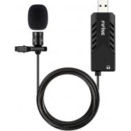 [아마존베스트]FIFINE TECHNOLOGY USB Lavalier Lapel Microphone,Fifine Clip-on Cardioid Condenser Computer mic Plug and Play USB Microphone with Sound Card for PC and Mac-K053