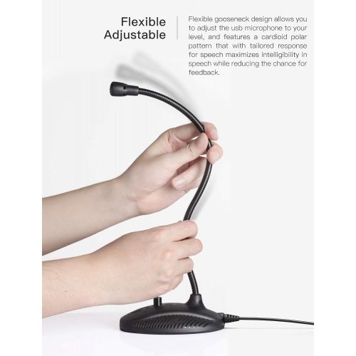  FIFINE TECHNOLOGY USB Computer Microphone, Fifine Plug &Play Desktop Condenser PC Laptop Mic,Mute Button with LED Indicator, Compatible with Windows/Mac, Ideal for YouTube,Zoom,Recording,Twitch Game