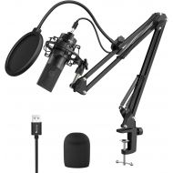 [아마존베스트]FIFINE TECHNOLOGY Fifine USB Streaming Microphone Kit, Condenser Studio Mic with Arm Stand & Pop Filter for Podcast Vocal Recording Singing YouTube Gaming Voice Over, Directional Computer Mic for PC