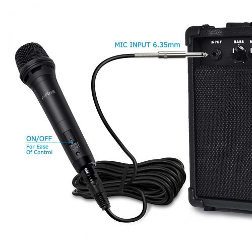  FIFINE TECHNOLOGY FIFINE Dynamic Vocal Microphone Cardioid Handheld Microphone with OnOff Switch for Karaoke, Live vocal, Speech etc. includes 19ft XLR to 14 cable(K8)