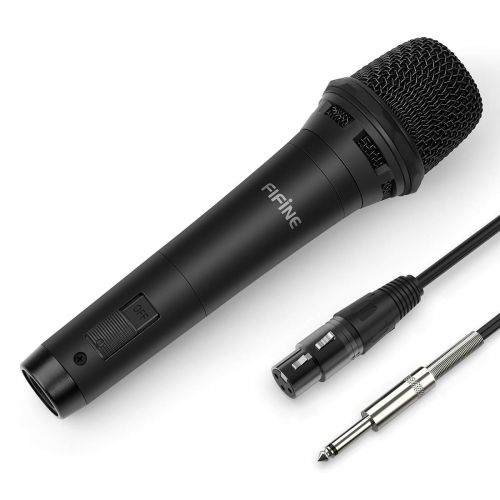  FIFINE TECHNOLOGY FIFINE Dynamic Vocal Microphone Cardioid Handheld Microphone with OnOff Switch for Karaoke, Live vocal, Speech etc. includes 19ft XLR to 14 cable(K8)