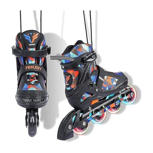  Adjustable Inline Skates for Kids and Adults with Light Up Wheels,Roller Skates for Girls and Boys,Women