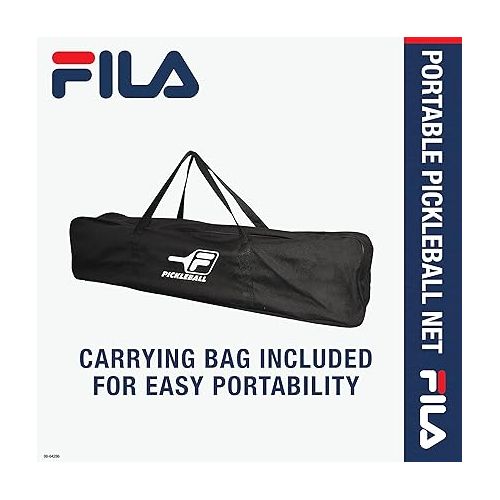  FILA Accessories Pickleball Net - Pickle Ball Game with Net Regulation Size 22 ft - All-Weather Pickle Ball Mesh Net - Includes Carry Bag - Durable, Quick & Easy Setup