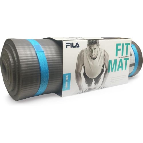  FILA Accessories Fitness & Exercise Mat Extra Thick Yoga, Pilates & Floor Exercises (10mm or 15mm Thick)