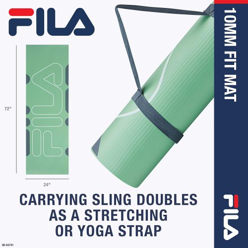  FILA Accessories Fitness & Exercise Mat Extra Thick Yoga, Pilates & Floor Exercises (10mm or 15mm Thick)