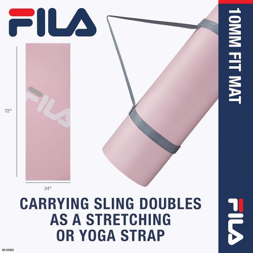  FILA Accessories Fitness & Exercise Mat Extra Thick Yoga, Pilates & Floor Exercises (10mm or 15mm Thick)