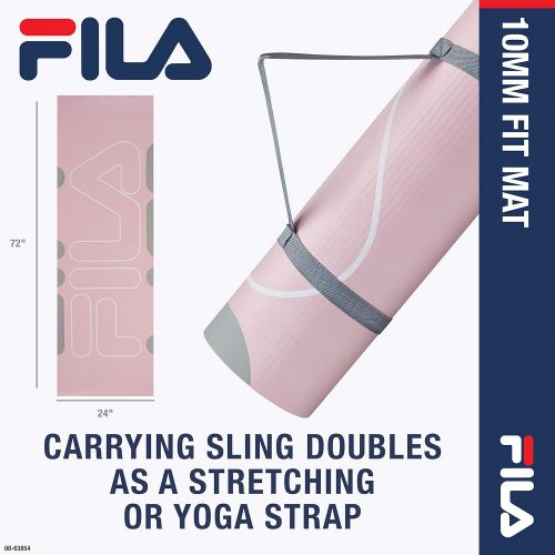  FILA Accessories Fitness & Exercise Mat Extra Thick Yoga, Pilates & Floor Exercises (10mm or 15mm Thick)