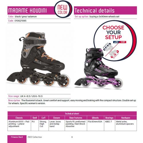  FILA Skates - Madame Houdini Inline Skates for Women