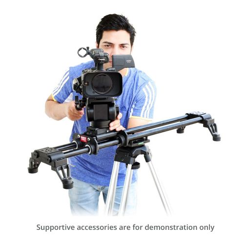  FILMCITY Power 28 Portable DSLR Video Camera Slider | Smooth Slider Dolly Track for Camera Camcorder up to 40kg88lb (FC-SL-28) + Travel Bag