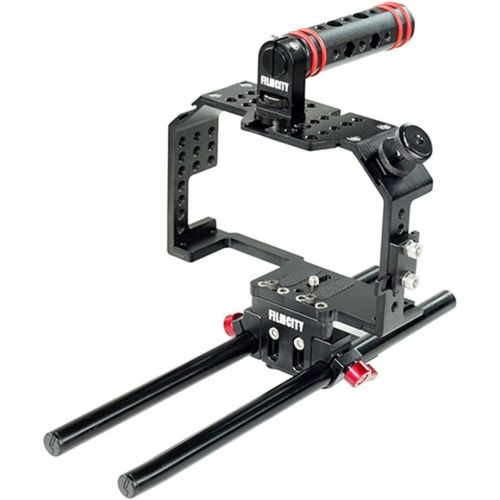  FILMCITY Filmcity Camera Cage for Panasonic Lumix GH4  GH3 and Sony A7  A7r  A7s (FC-A7G34) | Cage with Top Handle and Accessories