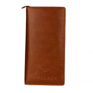 FINELAER Finelaer Men Brown Leather Travel Passport Wallet