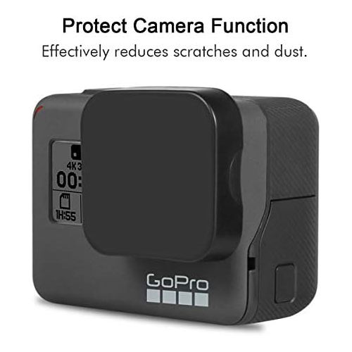  [아마존베스트]FINENIC Screen Protector for GoPro Hero 7 (Black Only) / 6/5/ 2018, Upgraded Tempered Glass Screen Protector Film+Tempered Glass Lens Film+Lens Cover Accessories 【6-Pack】【Black+Red