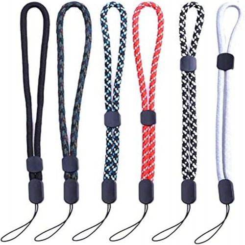  FINENIC Adjustable Hand Wrist Strap Lanyard,8.5 inch Nylon Lanyard with Quick-Release for iPhone, Camera, Keychains, Cell Phone, USB Flash Drives and Other Portable Items, Mix （6 P