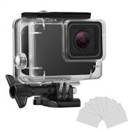 FINEST+ Waterproof Housing Shell for GoPro HERO7 White/Silver Diving Protective Housing Case 45m with Anti Fog and Bracket Accessories for Go Pro Hero 7 White/Silver Action Camera