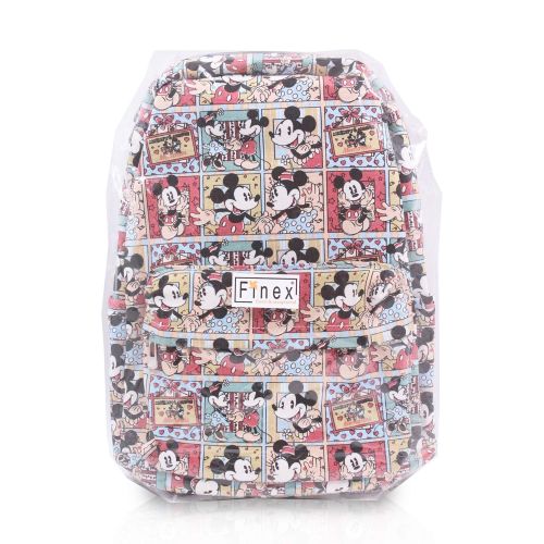  FINEX Mickey Mouse & Minnie Mouse Comic Style Canvas Classic Cartoon Casual Backpack with 15 inch Laptop Storage Compartment for College Sport Bag