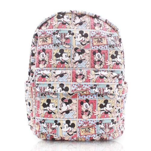  FINEX Mickey Mouse & Minnie Mouse Comic Style Canvas Classic Cartoon Casual Backpack with 15 inch Laptop Storage Compartment for College Sport Bag