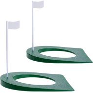 Golf Putting Cup and Flag Putt Training Hole All-Direction Surface Regulation Practice Cups for Men Women Kids Indoor Outdoor Home Office Backyard Golfing