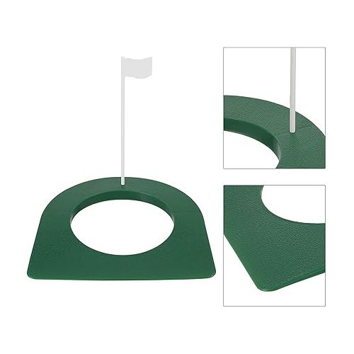  Golf Putting Cup and Flag Putt Training Hole All-Direction Surface Regulation Practice Cups for Men Women Kids Indoor Outdoor Home Office Backyard Golfing