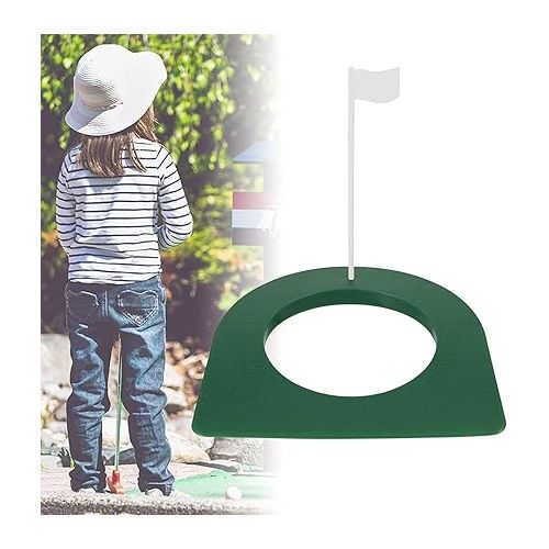  Golf Putting Cup and Flag Putt Training Hole All-Direction Surface Regulation Practice Cups for Men Women Kids Indoor Outdoor Home Office Backyard Golfing