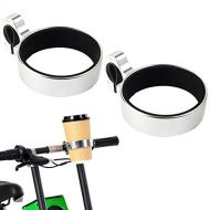 FINGER TEN Bike Cup Holder Handlebar Cruiser Coffee Water Bottle Cages Aluminum Alloy Value 2 Pack Durable Lightweight Drinks Beverage Cups Bracket for Commuters Rode Mountain Cycl