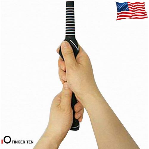  FINGER TEN Golf Swing Grip Trainers Practice Tool Aid Value 2 Pack, Quality Standard Training for Right Left Hand Golfer Set