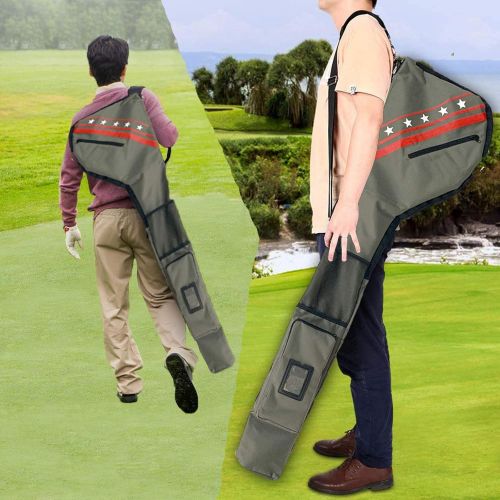  FINGER TEN Golf Club Carry Bags Sunday Bag Thick Waterproof Lightweight Foldable with Free Plastic Tees, Durable Clubs Travel Carrier Case Driving Range Practice Training Gift for Men Women G