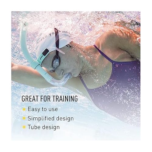  FINIS Glide Center-Mount Snorkel - Snorkeling Gear for Adults - Adjustable Swim Snorkel for Lap Swimming - Swim Gear for Pool and Swimming Accessories