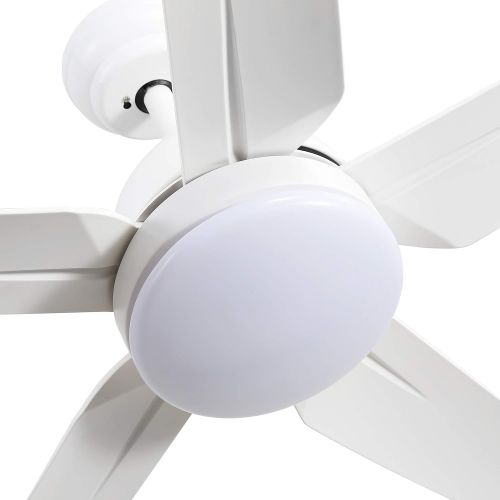  Indoor Ceiling Fan Light Fixtures - FINXIN White Remote LED 52 Ceiling Fans For Bedroom,Living Room,Dining Room Including Motor,5-Blades,Remote Switch (5-Blades)