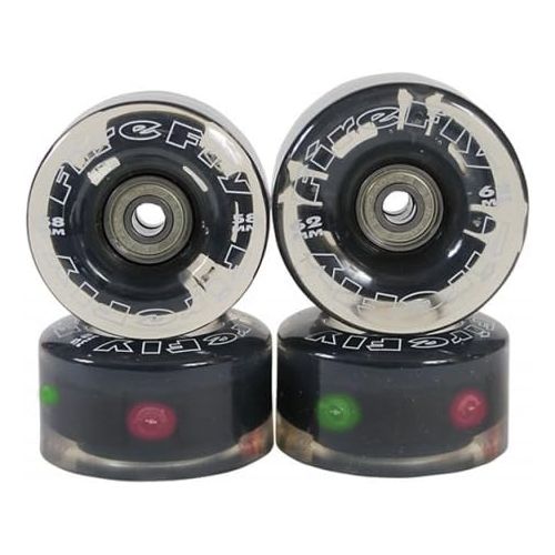  Firefly New Lightup Quad Roller Skate Replacement Wheels - Flashy Light Up LED Wheels