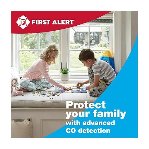  First Alert CO605 Plug-In Carbon Monoxide Detector with Battery Backup , White