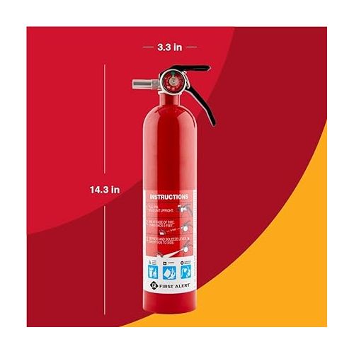  First Alert Home1-4, First Alert Standard Home Fire Extinguisher, Red 4pk