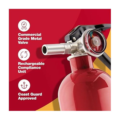  First Alert Home1-4, First Alert Standard Home Fire Extinguisher, Red 4pk