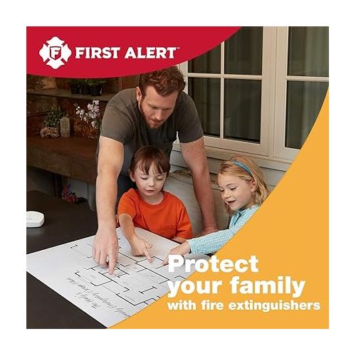  First Alert Home1-4, First Alert Standard Home Fire Extinguisher, Red 4pk