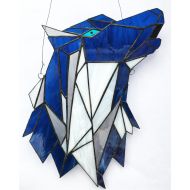 /FIRSTGLASSLADIESYYC Geometric Wolf Suncatcher - Stained Glass