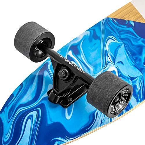  FISH SKATEBOARDS 41-Inch Downhill Longboard Skateboard Through Deck 8 Ply Canadian Maple, Complete Cruiser, Free-Style