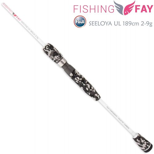  [아마존베스트]FISHINGFAY SEELOYA Ultralight Carbon Spinning Rod 189 cm 2-9 g with Fuji Rings and Reel Holder - Fishing Rod - Plug-In Rod - Direct Power Transmission when Fishing for Trout, Saib