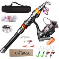 [아마존베스트]FISHOAKY Telescopic Fishing Rod, Carbon Fibre Fishing Rod, Fishing Rod Pole for Saltwater Freshwater | Children & Adults | Boat, Surf, Lake, Daiwa, Dam, Ocean, Sea, Junior