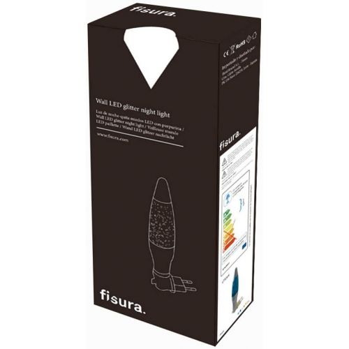  Fisura | Lavalampe mit Glitzer Die LED-Lampe wird nicht heiss. 20 cm inkl. 1,5W LED Leuchtmittel