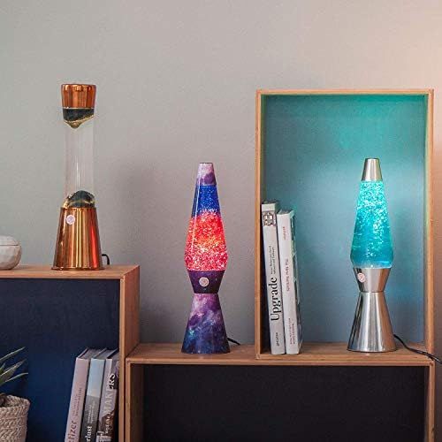  Fisura Lavalamp Bullet Mondrian Magma 40 cm Fluessigkeit Metall und Glas