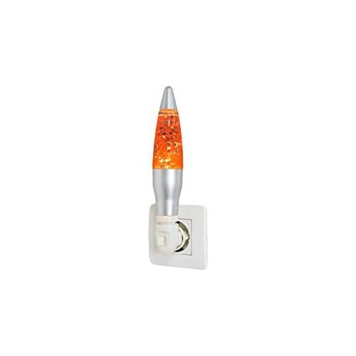  Fisura | Lavalampe mit Glitzer Die LED-Lampe wird nicht heiss. 20 cm inkl. 1,5W LED Leuchtmittel orange