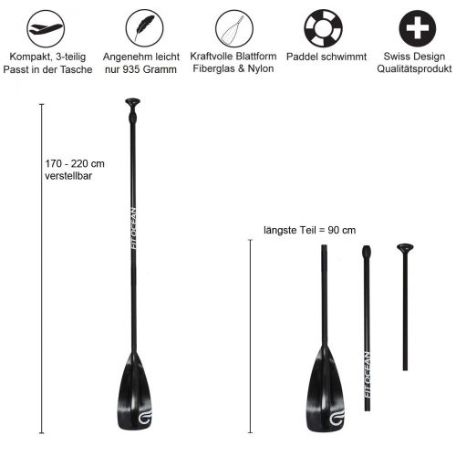  FIT OCEAN aufblasbares Stand Up Paddle Board Sets. EINFACHER PADDELN Lernen: SICHERES Stehen UND SUPER AUFTRIEB. Doppelhub-Pumpe + leichtes Paddel + Grosse Tragetasche