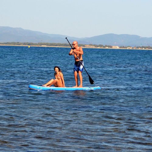  FIT OCEAN aufblasbares Stand Up Paddle Board Sets. EINFACHER PADDELN Lernen: SICHERES Stehen UND SUPER AUFTRIEB. Doppelhub-Pumpe + leichtes Paddel + Grosse Tragetasche