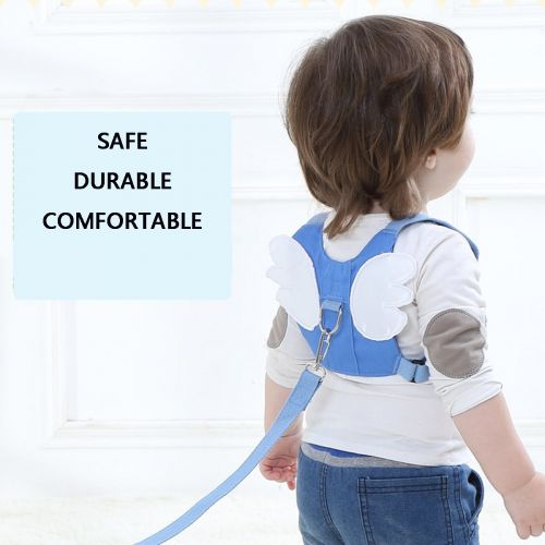  [아마존베스트]FITARTS Baby Safety Walking Harness-Child Toddler Anti-Lost Belt Harness Reins with Leash Kids Assistant Strap Angel Wings Travel Haress for 1-3 Years Boys and Girls(Blue)