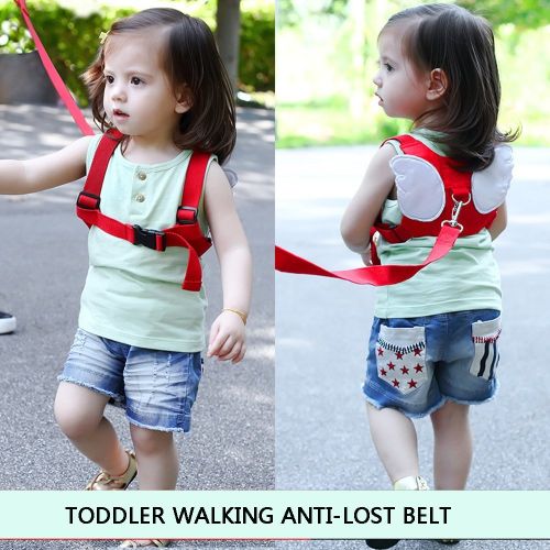  [아마존베스트]FITARTS Baby Safety Walking Harness-Child Toddler Anti-Lost Belt Harness Reins with Leash Kids Assistant Strap Angel Wings Travel Haress for 1-3 Years Boys and Girls(Blue)