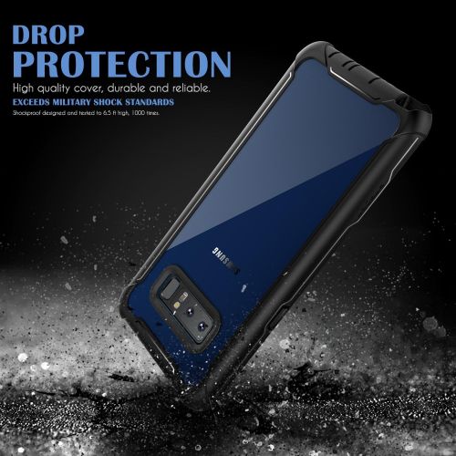  [아마존베스트]FITFORT Samsung Galaxy Note 8 Cell Phone Case - Ultra Thin Clear Cover with Built-in Anti-Scratch Screen Protector, Full Body Protective Shock Drop Proof Impact Resist Extreme Durable Case